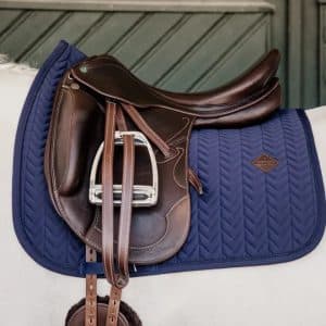 Kentucky - sadelunderlag med sildebensmønster, Dressur- Navy - Navy