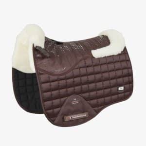 Premier Equine Capella Close Contact Merino Wool Dressur Underlag - Brun/natur merino