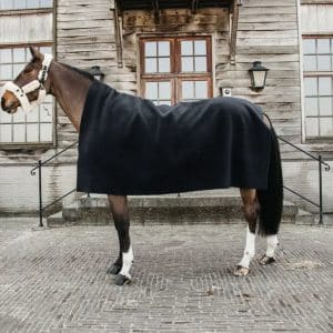 Kentucky - Heavy Fleece tæppe, firkantet - Sort / 140X120