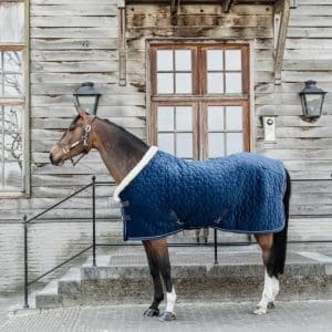 Kentucky - Stævne tæppe, Velour, 160g, Navy - Navy / 130cm