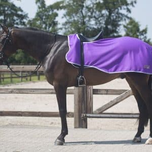 QHP fleece ridedækken - Shetland - Pink