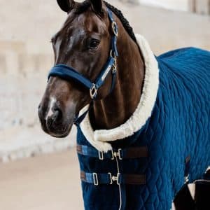 Kentucky - Stævne tæppe, Velour, 160g, Navy - Navy / 145cm